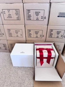 1 BOX OMEGA Damen Uhrenbox Schleife Schmuckkästchen Uhr - Bild 1 von 12