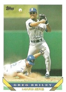 1993 Topps Baseball #14 - Greg Briley - Seattle Mariners - Picture 1 of 2