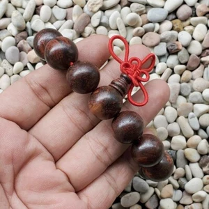Precioso brazalete Akar Laka 16 mm Dalbergia Parviflora 14 cuentas Kayu Menang #23 - Imagen 1 de 4