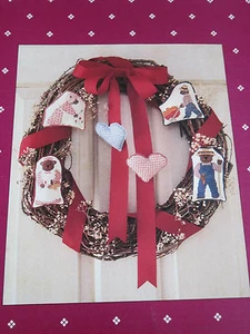 Gardening Bears Wreath Cross Stitch Herrschners Patterns Premier 1988 Snowflakes - Picture 1 of 11