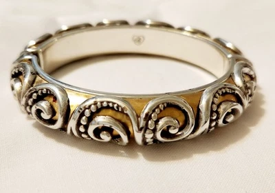 Pulseira articulada tom dourado e prata Brighton Love Story - Imagem 1 de 4