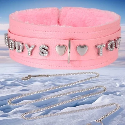 Collar Punk MUÑECA ESCLAVA Personalizado Gargantilla Collar Junta Tórica Letra Cadena Correa de Metal X3 Foto 1 de 4