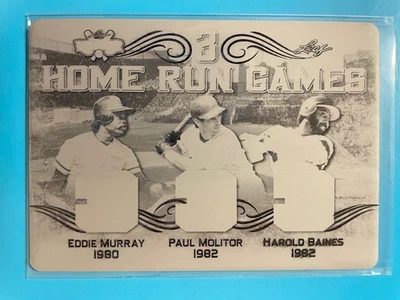Murray / Molitor / Baines - Hoja Madera 2021 “Juegos 3HRG-11 Placa Negra 1/1 Foto 1 de 2