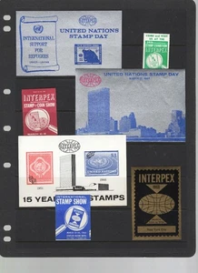 INTERPEX USA UNITED NATIONS MNH MOSTLY 1960'S CINDERELLAS SOUVENIR LOT 3 SHOW - Picture 1 of 1