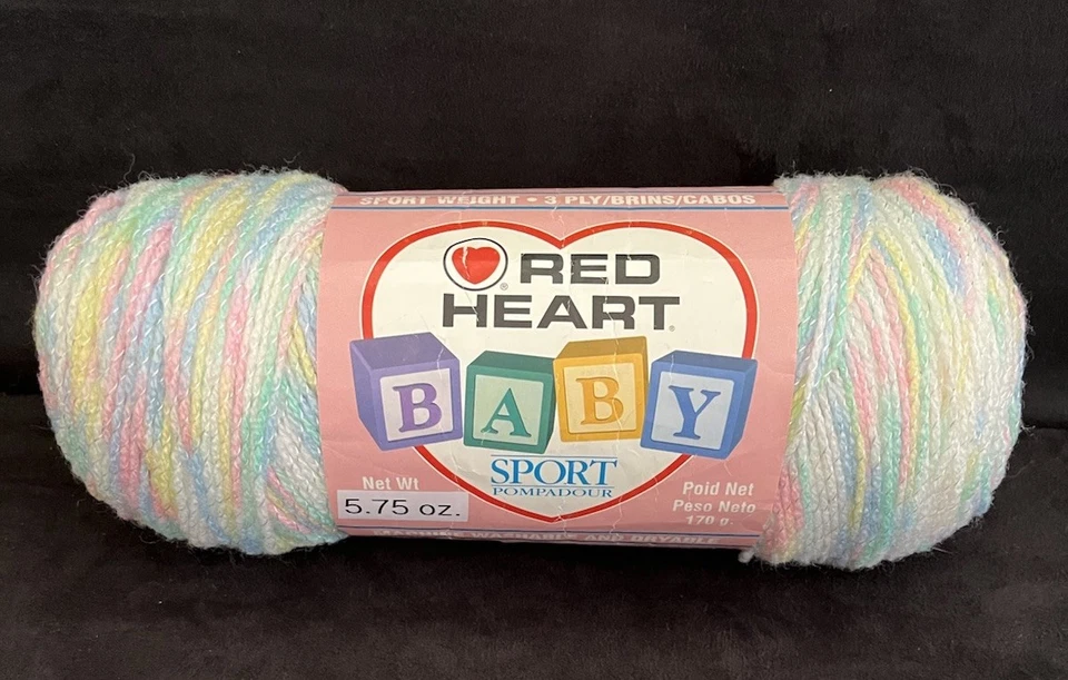 Red Heart Baby Econo Yarn 1047 Candy Print Medium Weight 6oz Skein