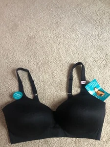 Vanity Fair Beyond Comfort Full Figure Wireless Bra 71282 38D NEW Black - Picture 1 of 3
