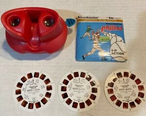 View Master viewfinder with 3 Phillies reels. 21 3D pictures, Schmidt, Rose, Vet