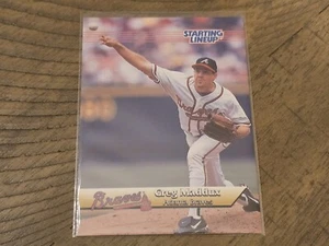 1999 Kenner Starting Lineup Card Greg Maddux Atlanta Braves Card Only Nmmt - Picture 1 of 3