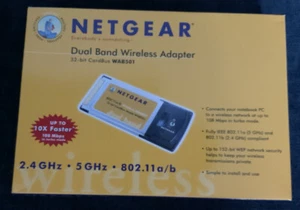 Open Box Netgear 802.11a/b Dual Band Wireles Adapter 32-bit PC CardBus WAB501 - Picture 1 of 7