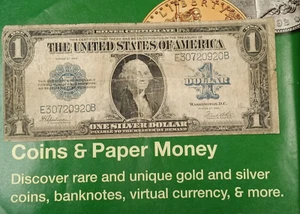 1923 US 1.00 Dollar Bill Horse Blanket Circulated Note TP-4393 - Picture 1 of 2