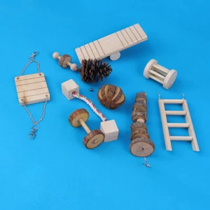 10 Pcs Wooden Molar Toy Baby Teeth Care Hamster Toys Accessories - Picture 1 of 11