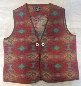 Womens Southwest Cowgirl Tribal Concho Vest Size XL Clearwater Outfitters - Picture 1 of 8