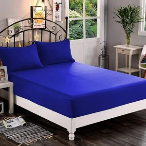 Premium Hotel Quality 1-Piece Fitted Sheet, Luxury & Softest 1500 Thread Count - Picture 1 of 9