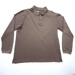 Polo Van Heusen XL marrón manga larga - Imagen 1 de 4