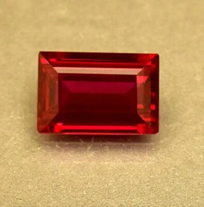 Piedra preciosa suelta corte baguette certificado 5,15 quilates relleno vidrio rubí natural uso anillo - Imagen 1 de 5
