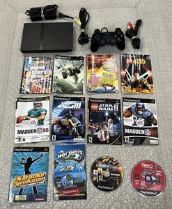 Sony PlayStation 2 PS2 Slim Console With 12 PS2 Games And PS2 Controller Lot 1 - Picture 1 of 7