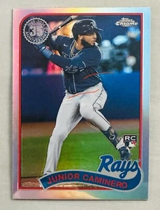 2024 Topps Chrome Junior Caminero 1989 35° Anniversario RC #89CB-15 Raggi - Foto 1 di 2