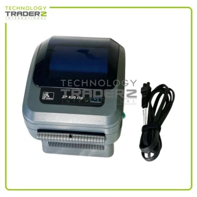 ZP450-0502-0004A Zebra ZP450 CTP High Speed Thermal Label Printer W/ 1x Cable - Image 1 of 4