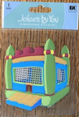 RARE Jolees Inflatable Jumping Pit Park Castle Bounce House Birthday Scrapbook - Image 1 of 4