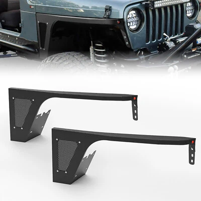 2PCS Flat Front Fender Flares Kit For 1997-2006 Jeep Wrangler TJ & 2004-2006  LJ - Image 1 of 4