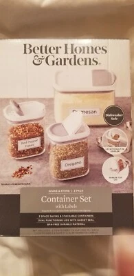 Better Homes And Gardens Juego de 3 botes de plástico NUEVO Foto 1 de 4