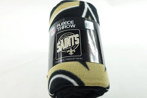 NFL New Orleans Saints Fleece Throw Blanket, 50" x 60", Campaign Cover