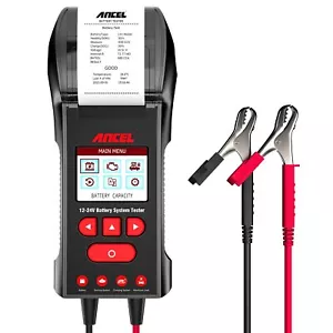 Probador de carga de temperatura de batería de automóvil ANCEL BST600 12V/24V 100-2000 CCA - Imagen 1 de 8