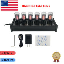 EleksTube IPS RGB Nixie Tube Clock Glow Tube Clock Creative Decor Gifts US STOCK