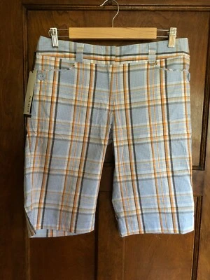Lija 6 NWT Performance Plaid Golf or Cotton Blend Casual Bermuda Shorts - Image 1 of 4