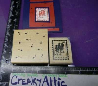 POSTAGE MARCHING KIDS STAR 2 RUBBER STAMP STAMPINGTON ANNTICIPATIONS CREAKYATTIC - Изображение 1 из 2