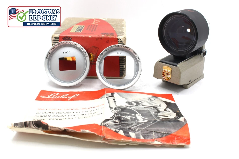 [N КАК НОВЫЙ + 2] Маска видоискателя Linhof Universalsucher Technika 4x5 56x72 из ЯПОНИИ - Изображение 1 из 4