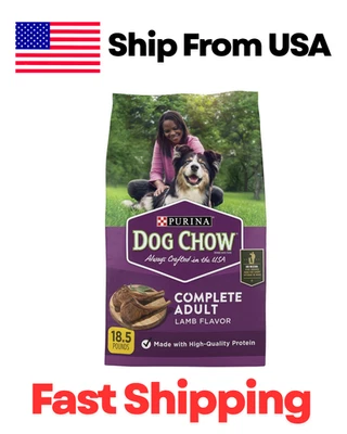 Comida seca completa Purina Dog Chow para perros adultos alta en proteínas, cordero, 18,5 lb Foto 1 de 4