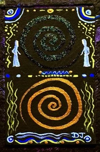 Tiny Miniatures Painting “ Time Portal ” 2 x 3” -Artist Don Joslyn - Picture 1 of 13