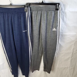 Adidas Pants Boys L 14/16 Gray Blue Athletic Jogger Training Active Lot Of 2 - Picture 1 of 7