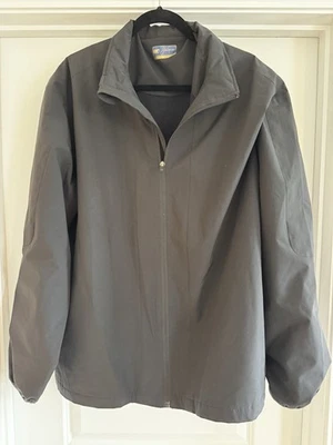 Jaqueta corta-vento masculina Jack Nicklaus zíper completo GG preta gola alta poliéster - Imagem 1 de 4