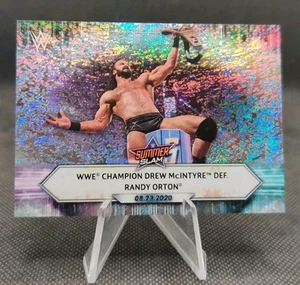 2021 Topps WWE Foilboard #95 Drew McIntyre def. Randy Orton Wrestling Card - Picture 1 of 2
