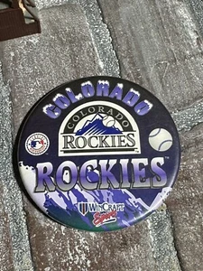 Rare Vintage Inaugural Season Opening Day Only 3.5" COLORADO ROCKIES PIN Button - Picture 1 of 10
