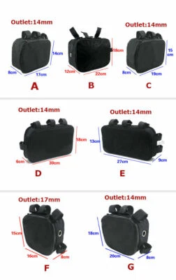 Bicycle Bike Tube Frame Pack Bag Case li-ion Battery Storage Hanging Cycle Pack - Image 1 of 4