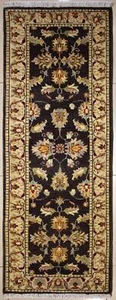 Rugstc 2x6 Senneh Chobi Ziegler Brown Runner Rug,Natural dye, Hand-Knotted,Wool - Picture 1 of 5
