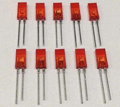 10 Stück LED Rot Rechteckig 2.5 x 4.8 mm 1.5 mcd 50° 40 mA 2,2 V (M6416) - Bild 1 von 4