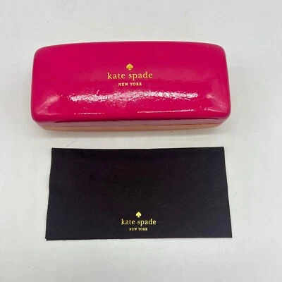 Estuche para gafas Kate Spade New York rosa naranja con paño de limpieza Foto 1 de 4