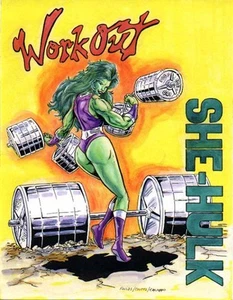 ANTHONY CACIOPPO~SEXY SHE-HULK II COLOR SIGNED PRINT~WOW! - Picture 1 of 1