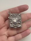 Victorian Antique Sterling Silver Aesthetic Design Stamp / Match Box Locket 1.4"