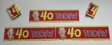 40th Birthday Foil Party Banner - 3-pack - FREE POSTAGE