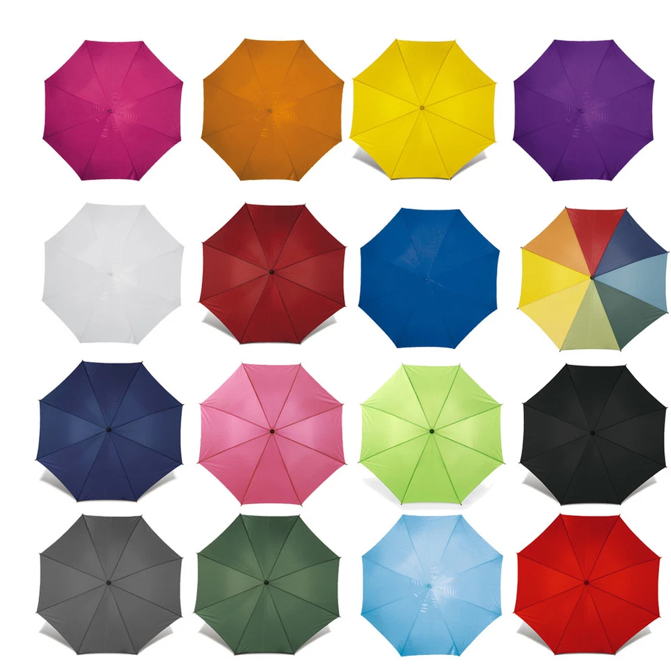 Classic Automatic City Umbrella with Wooden Crook Handle, Wedding Brolly Walking - Image 1 of 1