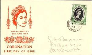 1953 British Somaliland Protectorate HM Queen Elizabeth 2 Coronation FDC Cover - Picture 1 of 2