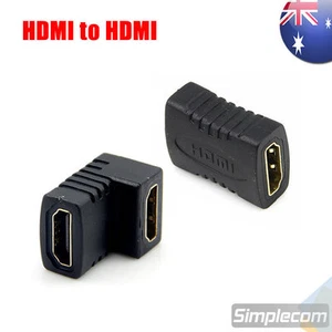 HDMI to HDMI TypeA Female to Female Extension Joiner Adapter Coupler Gold Plated - Picture 1 of 3