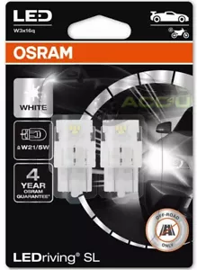 Osram SL Luce laterale Lampadine LED bianche per auto 580 W21/5W freno a cuneo DRL W3x16q - Foto 1 di 4