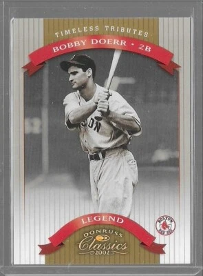 2002 Donruss Classics Timeless Tributes /100 Bobby Doerr #180 HOF - Image 1 of 2