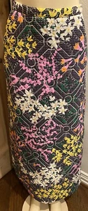 Vintage 70’s AGILE Florence Walsh Maxi  Skirt Size 10 Quilted Floral Multi - Picture 1 of 7